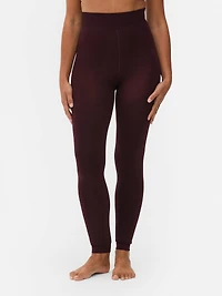 1pk Velvet Plush Footless Tights