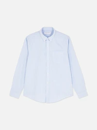 Long Sleeve Striped Oxford Shirt