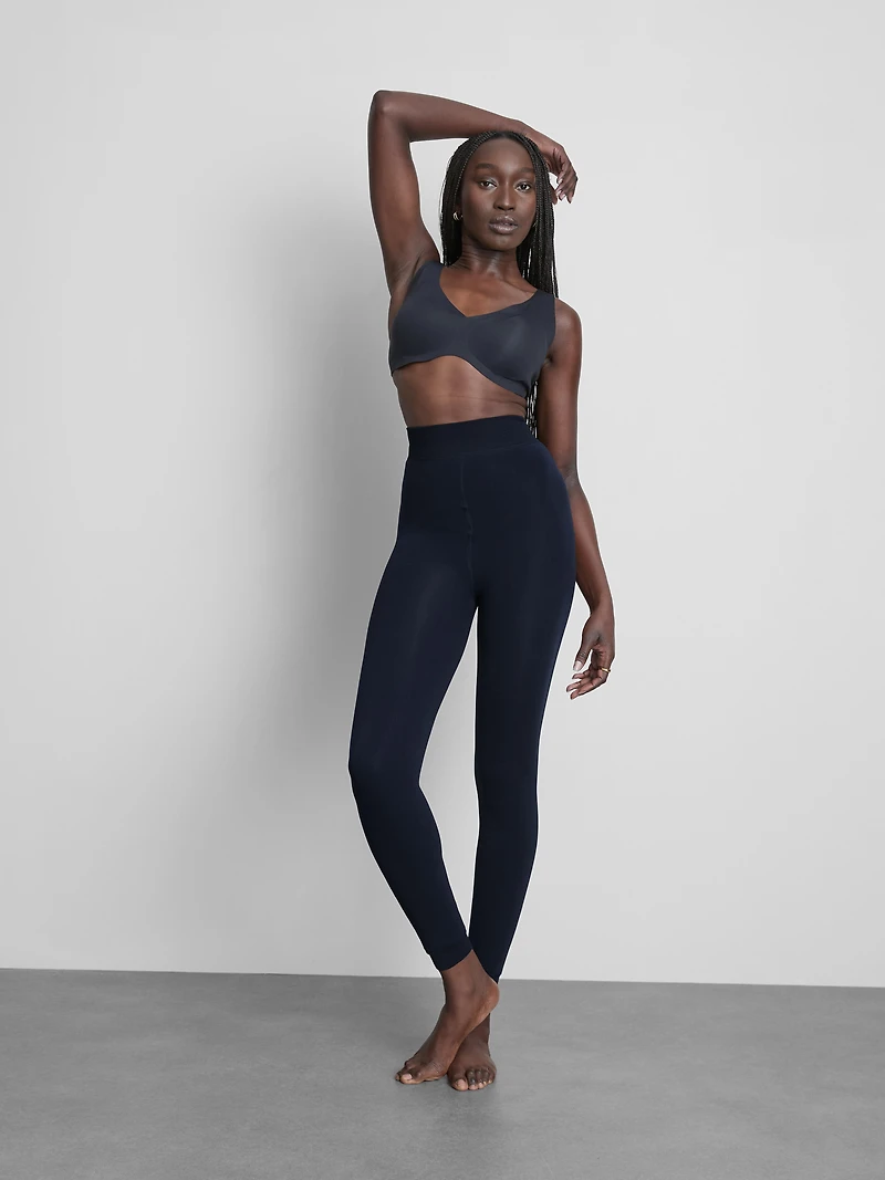 1pk Navy Velvet Plush Leggings