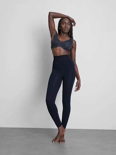 1pk Navy Velvet Plush Leggings