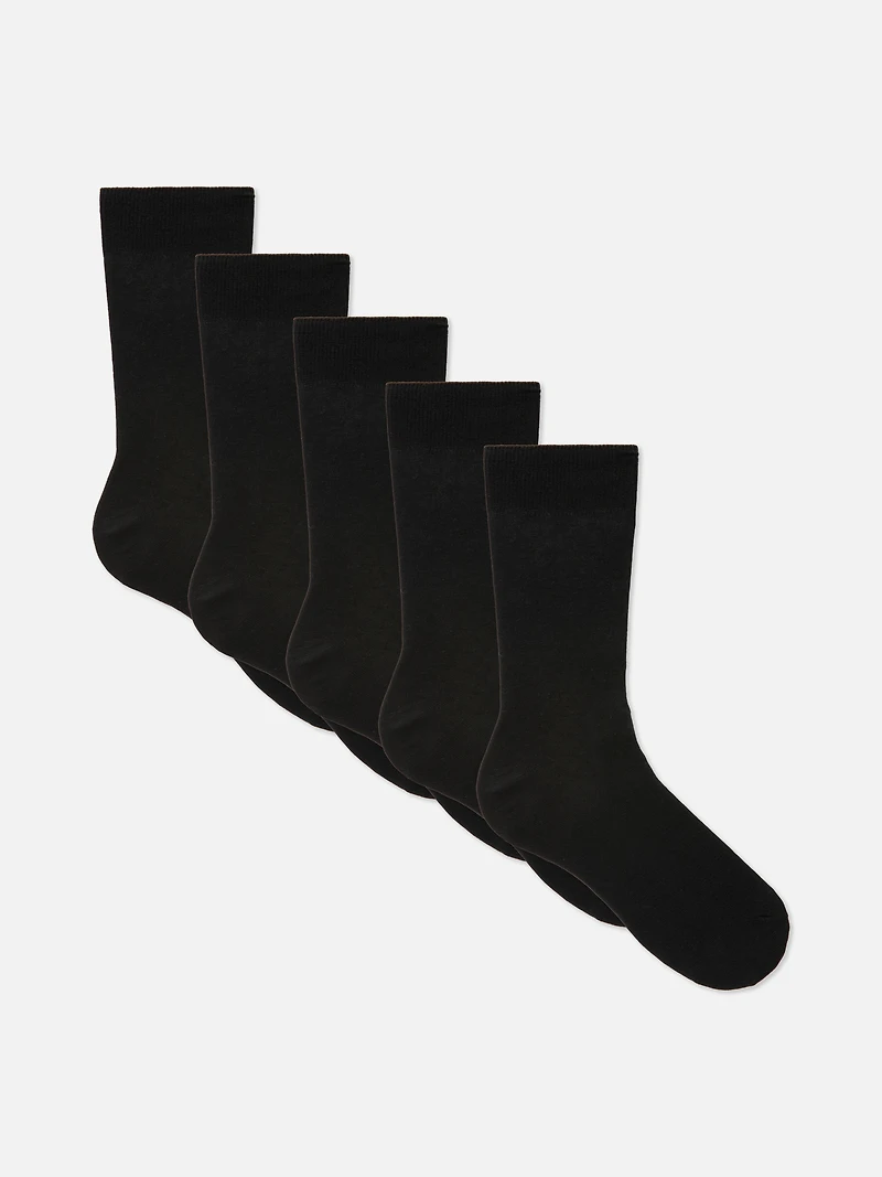5-Pack Ribbed Ankle Socks