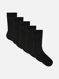 5-Pack Ribbed Ankle Socks
