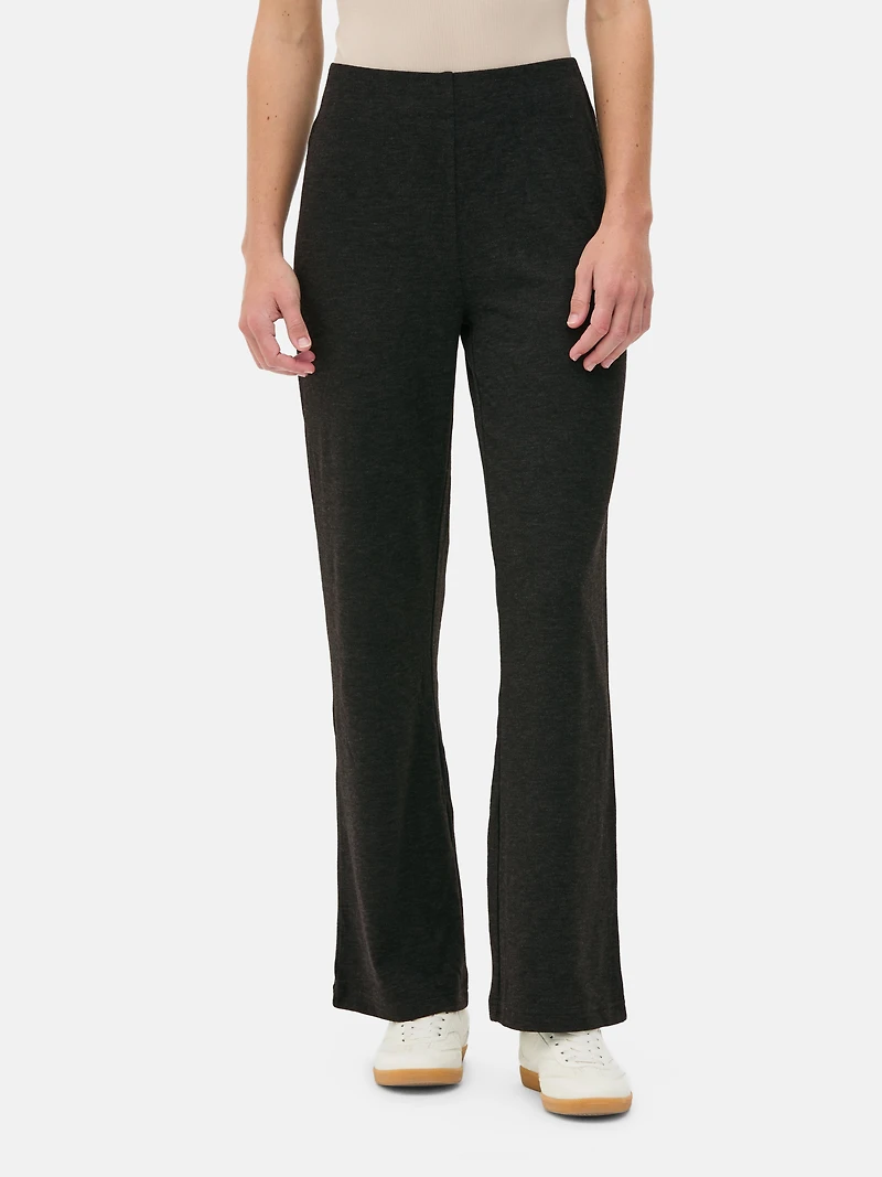 Textured Jersey Flared Leggings