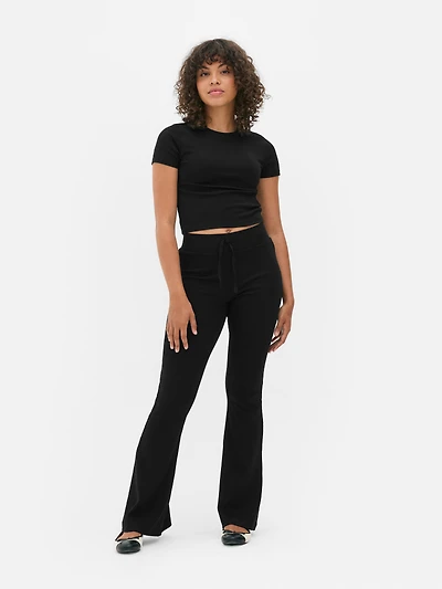 Ribbed Flare Leggings