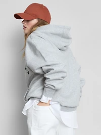 Oversized Graphic Zip Through Hoodie