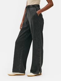 Split Hem Acid Wash Sweatpants