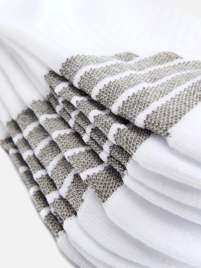 Men's White 5-Pack Performance Sneaker Socks