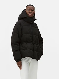 Padded Cinch Waist Jacket