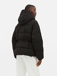 Padded Cinch Waist Jacket