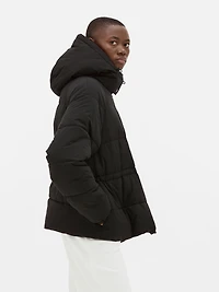 Padded Cinch Waist Jacket