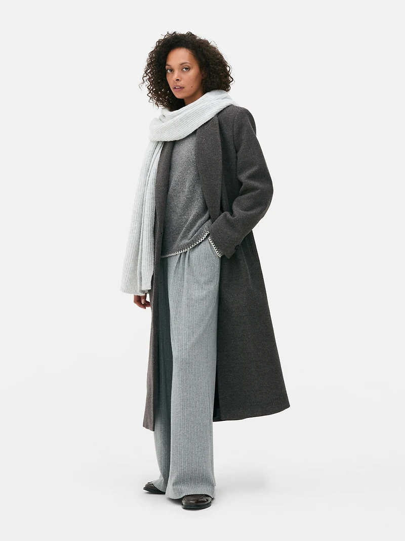 Single-Breasted Longline Coat