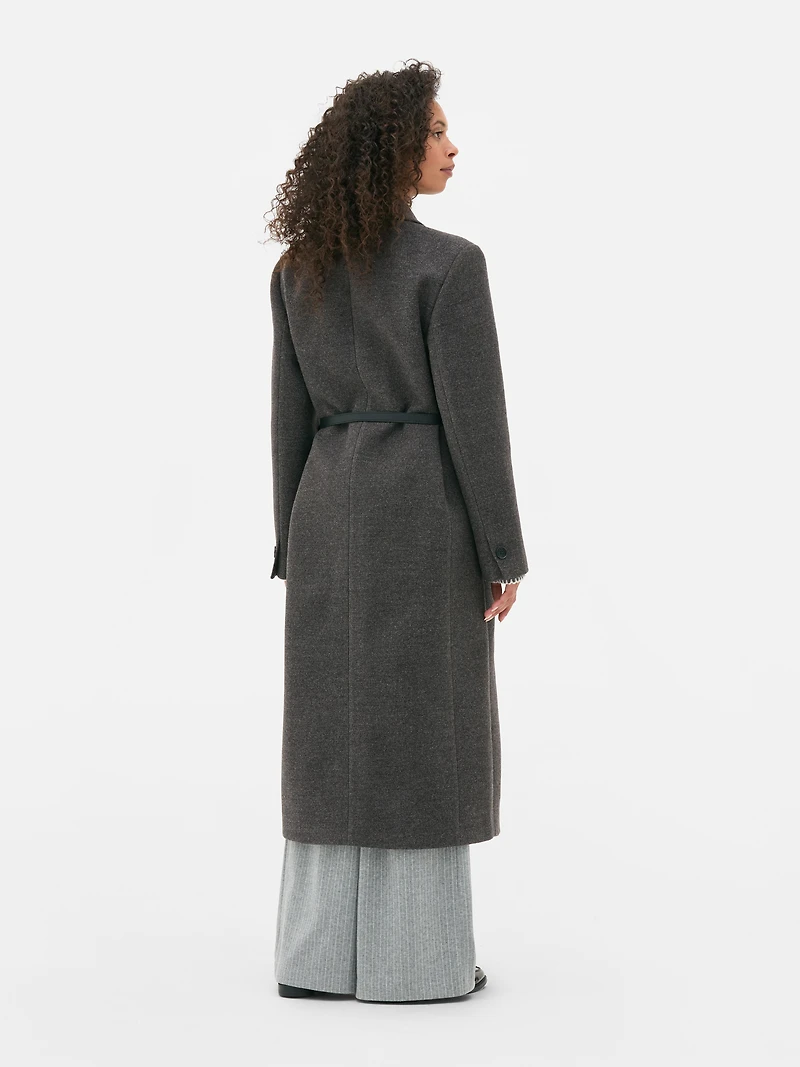 Single-Breasted Longline Coat