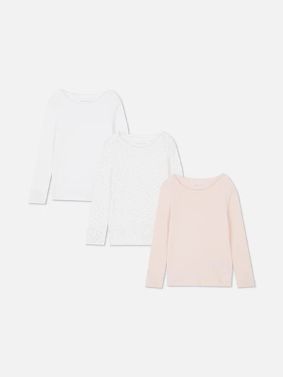 1.5-14yrs | 3pk Pointelle Long Sleeve Thermal Tops