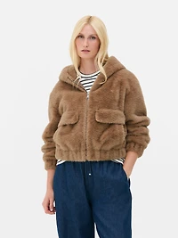Faux Fur Hooded Jacket