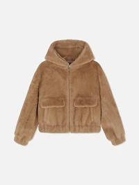 Faux Fur Hooded Jacket