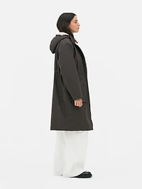 Women's Chocolate Longline Borg Lined Jacket