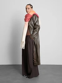 Paula Echevarría Faux Leather Longline Coat