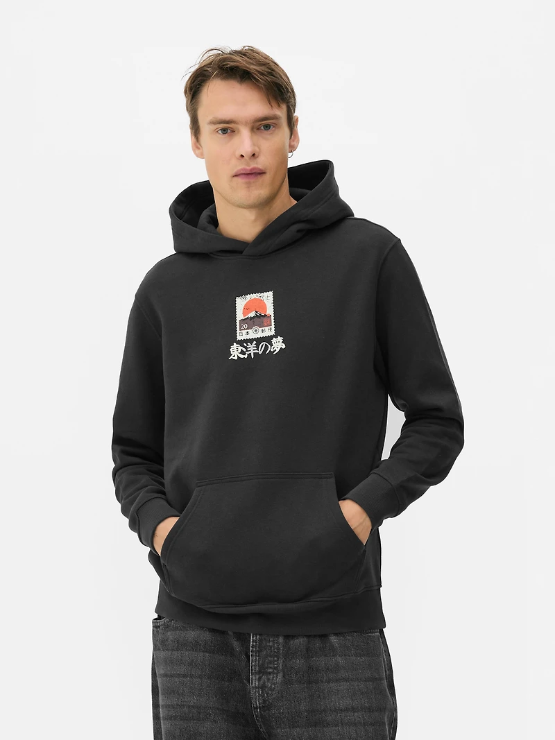 Japanese Postcard Graphic Hoodie