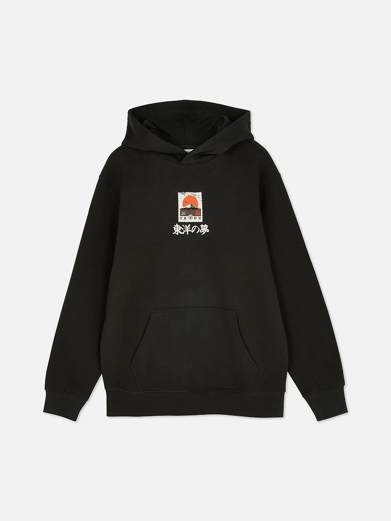 Japanese Postcard Graphic Hoodie