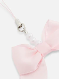 Bow And Pearl Phone Charm