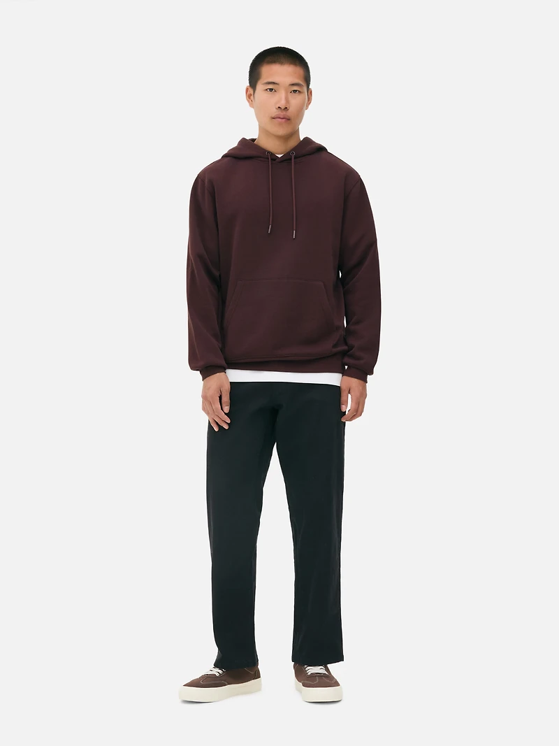 Men's Maroon Drawstring Hoodie