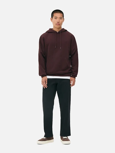 Men's Maroon Drawstring Hoodie