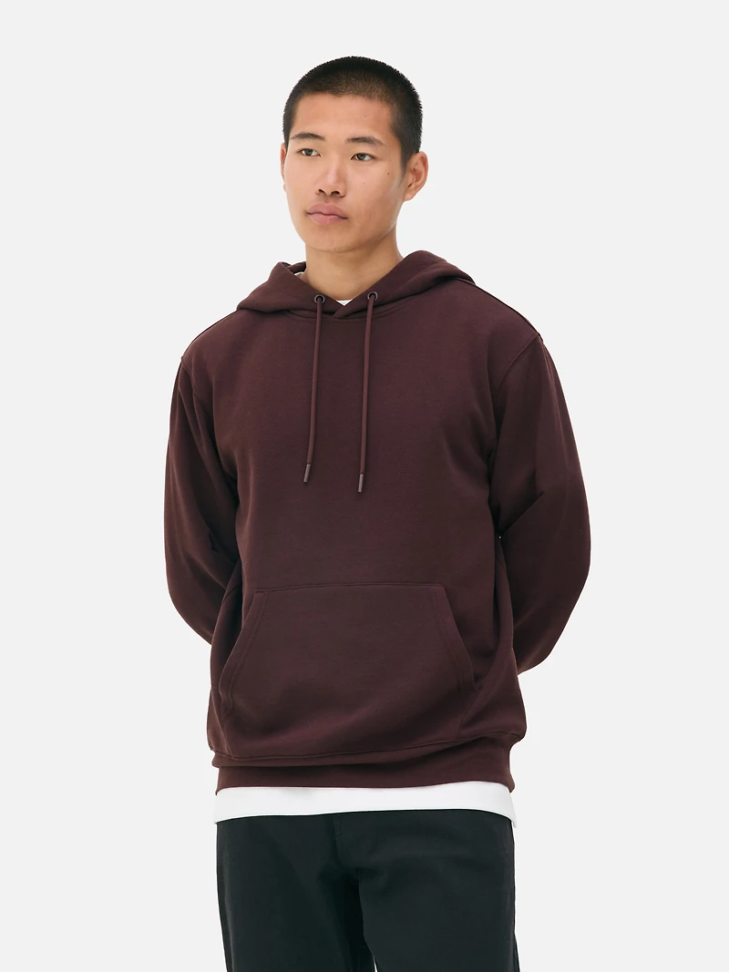 Men's Maroon Drawstring Hoodie