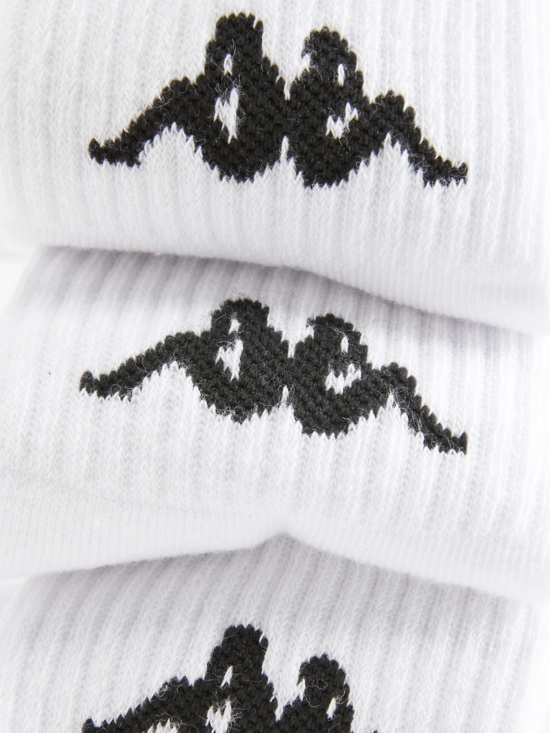 3pk Kappa Quarter Crew Socks