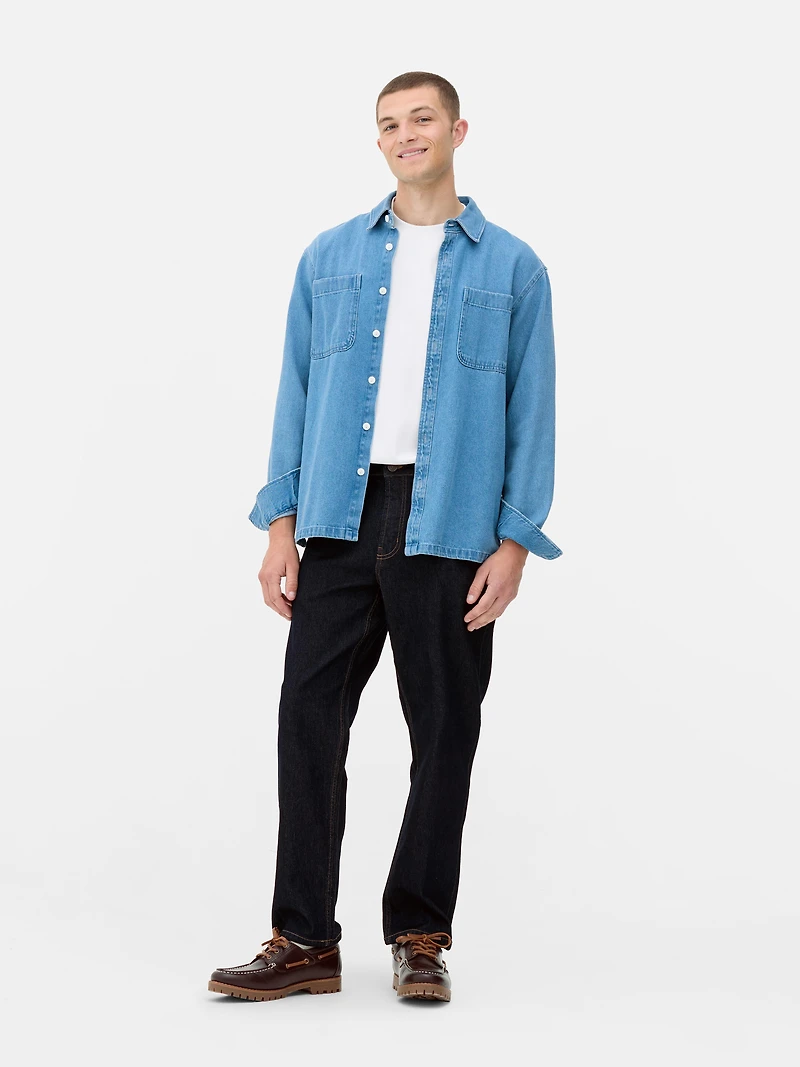 Mid-Rise Straight Leg Jeans