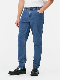 Men's Mid Blue Mid-Rise Slim Fit Jeans
