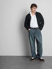 Mid-Rise Relaxed Straight Leg Jeans