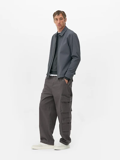 Men's Dark Gray Multi Pocket Cargo Pants