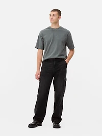 Mid-Rise Loose Cargo Jeans