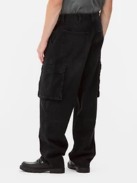 Mid-Rise Loose Cargo Jeans