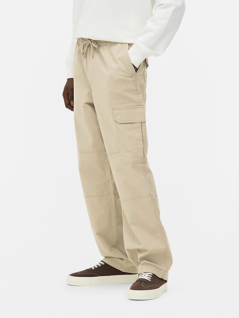 Men's Tan Utility Cargo Pants