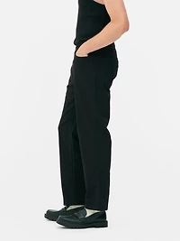 Mid-Rise Straight Leg Jeans