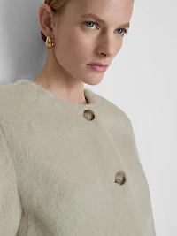 Paula Echevarría Cropped Plush Jacket