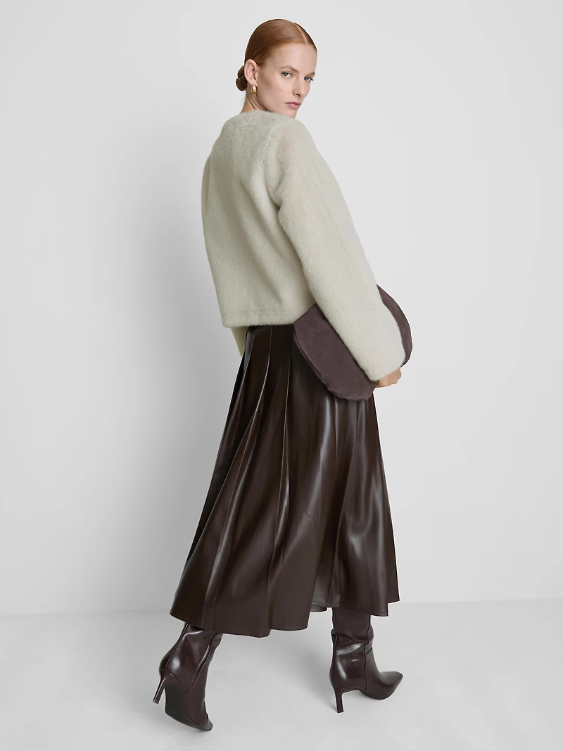 Paula Echevarría Cropped Plush Jacket