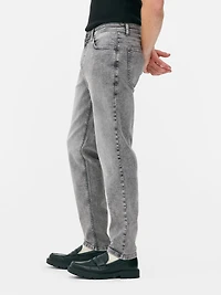 Men's Gray Mid-Rise Slim Fit Jeans