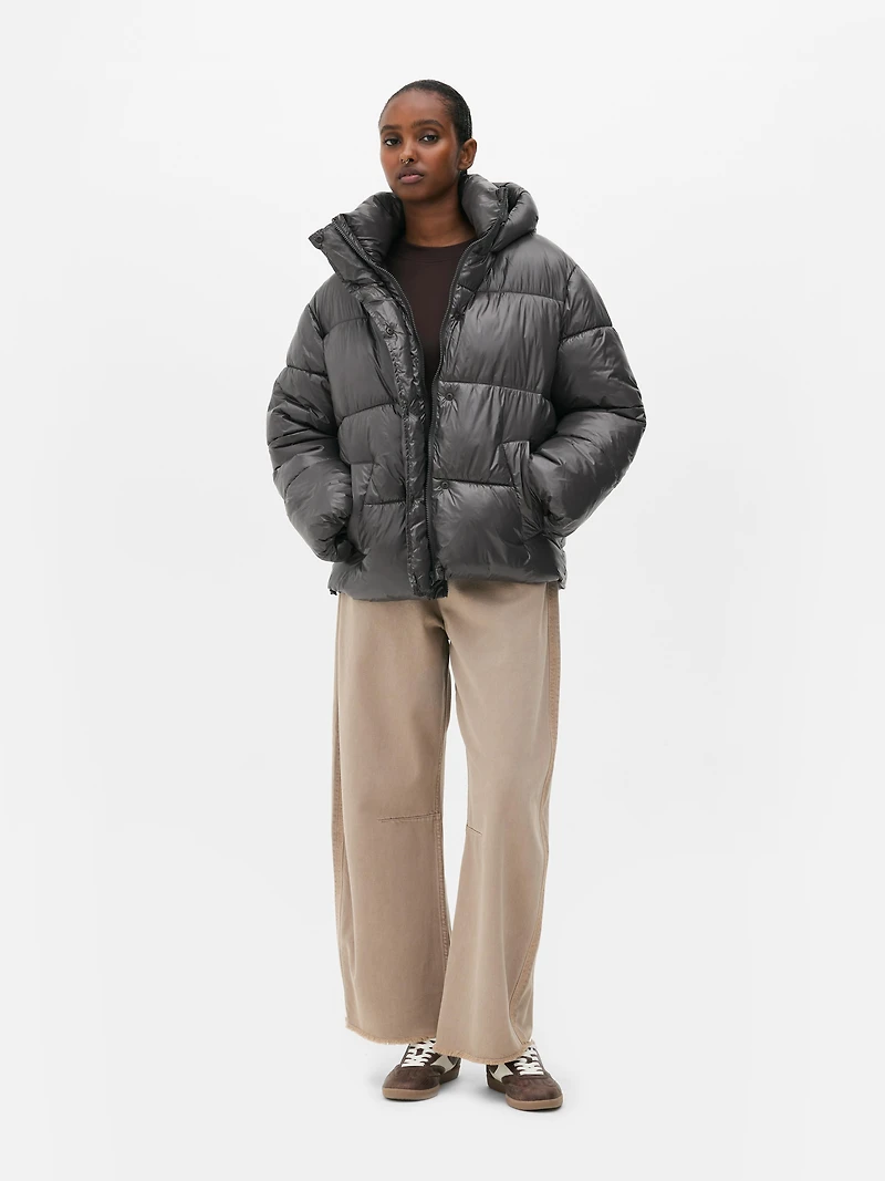 Glossy Puffer Jacket