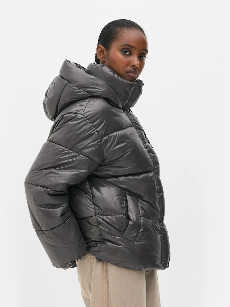 Glossy Puffer Jacket