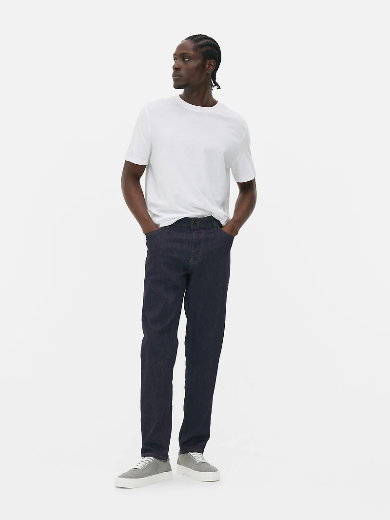 Men's Indigo Mid-Rise Slim Fit Jeans