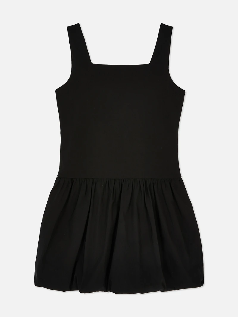 7-15yrs | Bow Square Neck Dress
