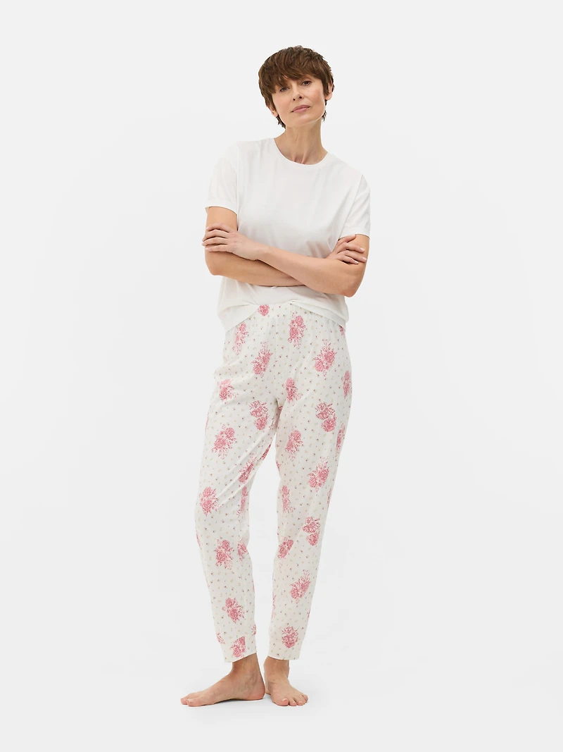 Printed Short-Sleeve Pajama Set