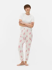 Printed Short-Sleeve Pajama Set