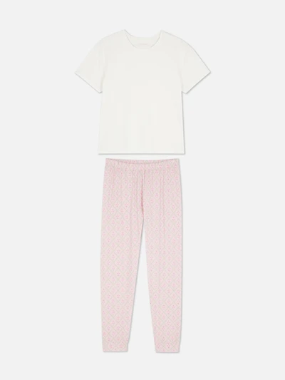 Printed Short-Sleeve Pajama Set