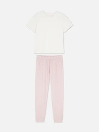 Printed Short-Sleeve Pajama Set