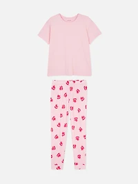 Printed Short-Sleeve Pajama Set
