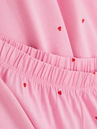 Printed Short-Sleeve Pajama Set
