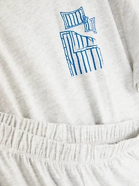 Printed Short-Sleeve Pajama Set